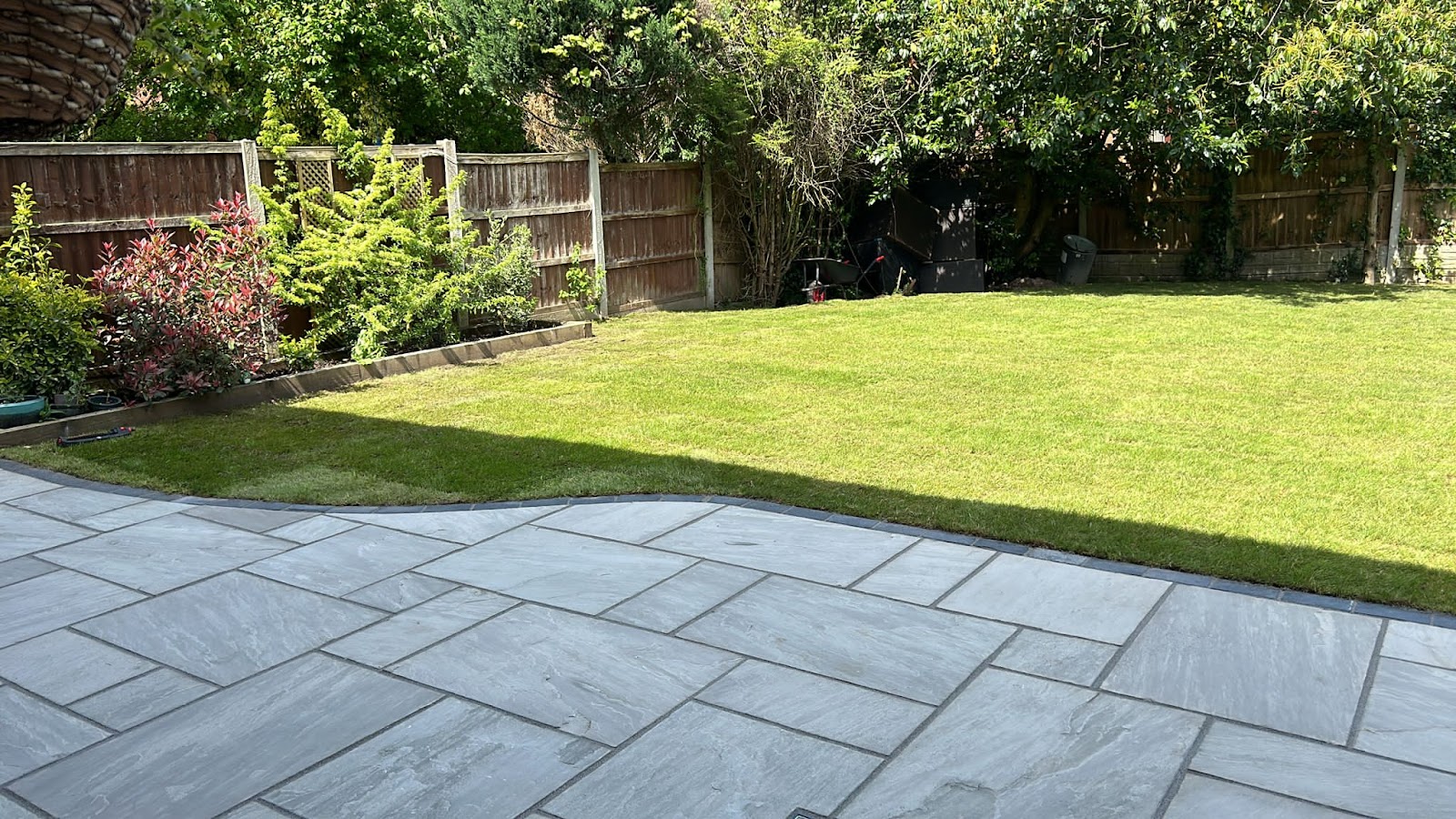 Completed landscaping project in Lancashire